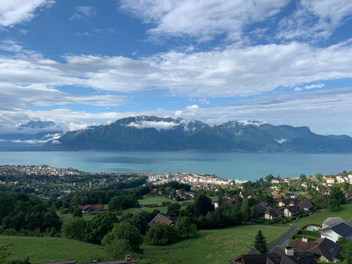 Appartement Moderne Avec Vue Panoramique A Jongny Proche De Montreux Екстер'єр фото